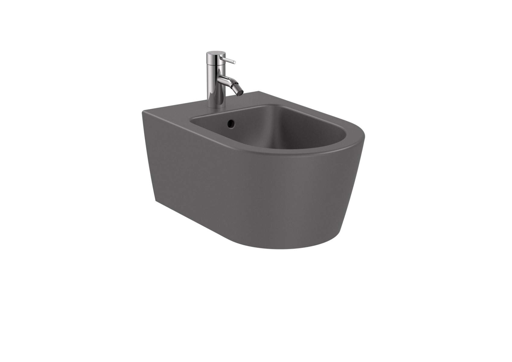 ROUND - Vitreous china wall-hung bidet ONYX