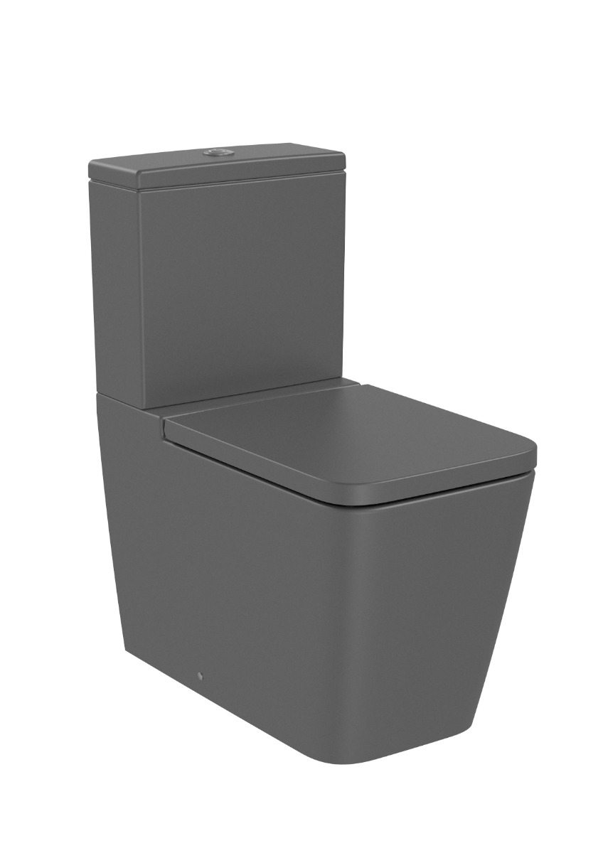 Wc Rim Square SQUARE - Back to wall vitreous china close-coupled Rimless WC with dual ...