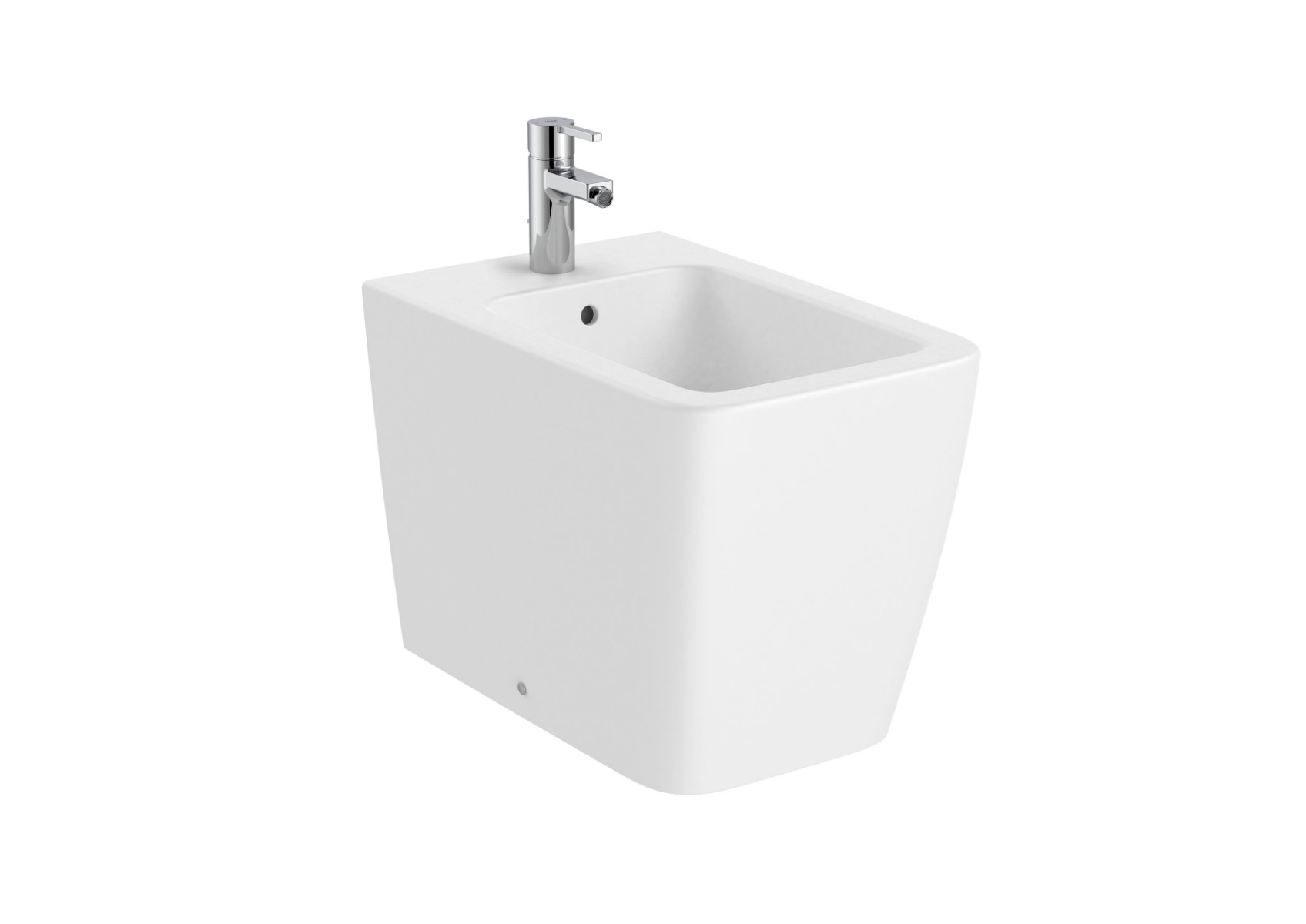 SQUARE - Back to wall vitreous china bidet MATT WHITE