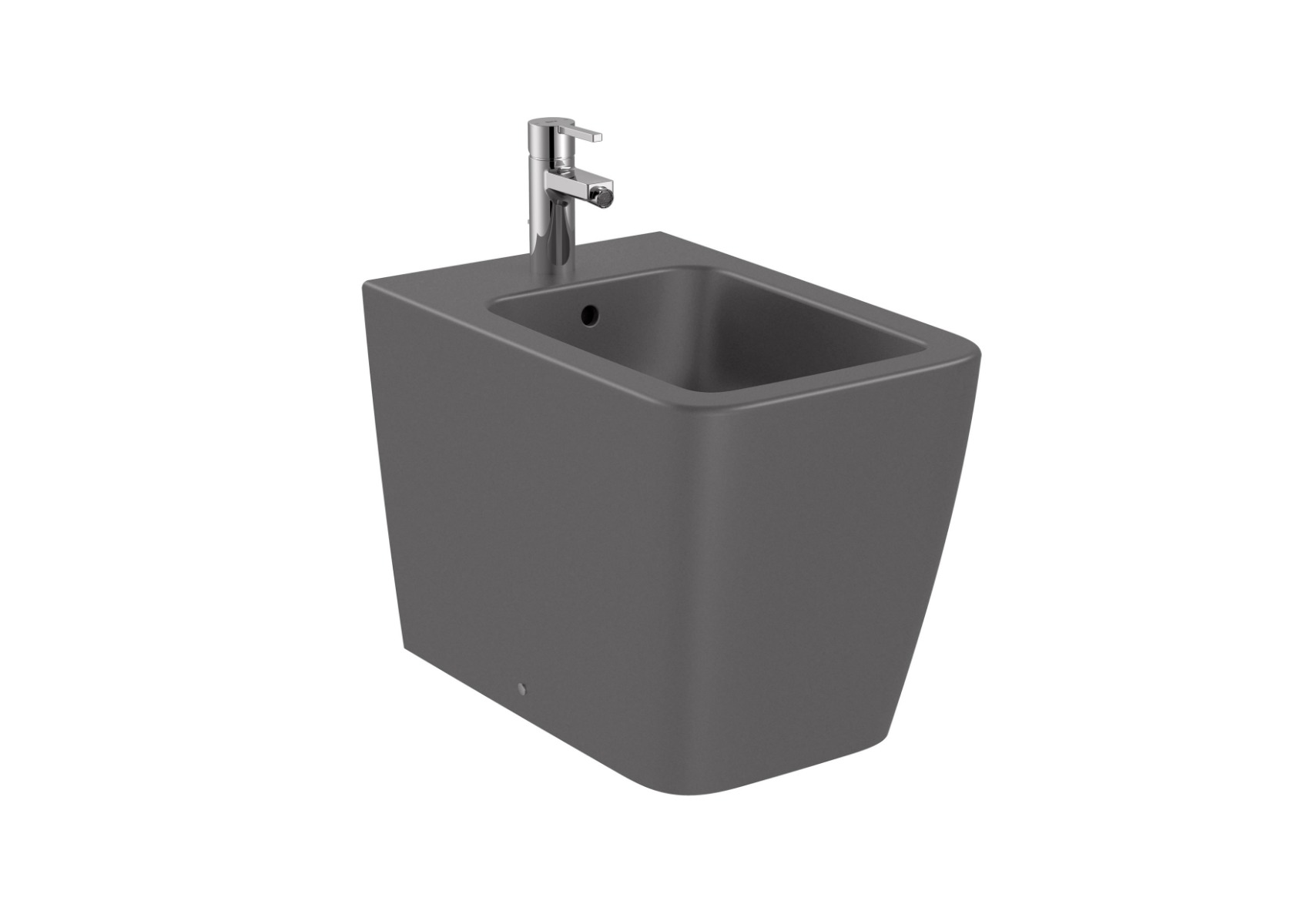 SQUARE - Back to wall vitreous china bidet ONYX
