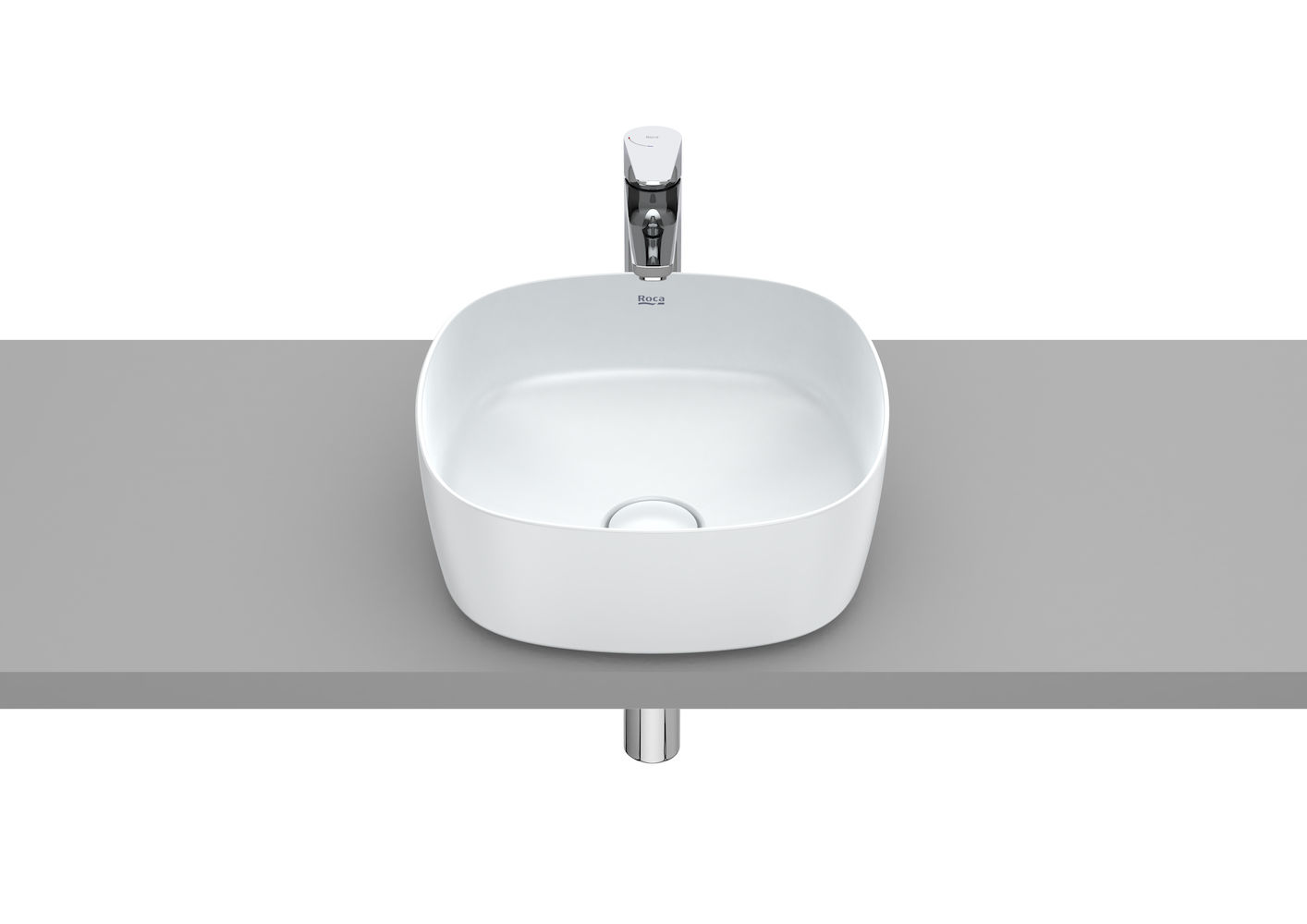 SOFT - Over countertop FINECERAMIC® basin-PEARL 370 x 370 x 140 mm PEARL