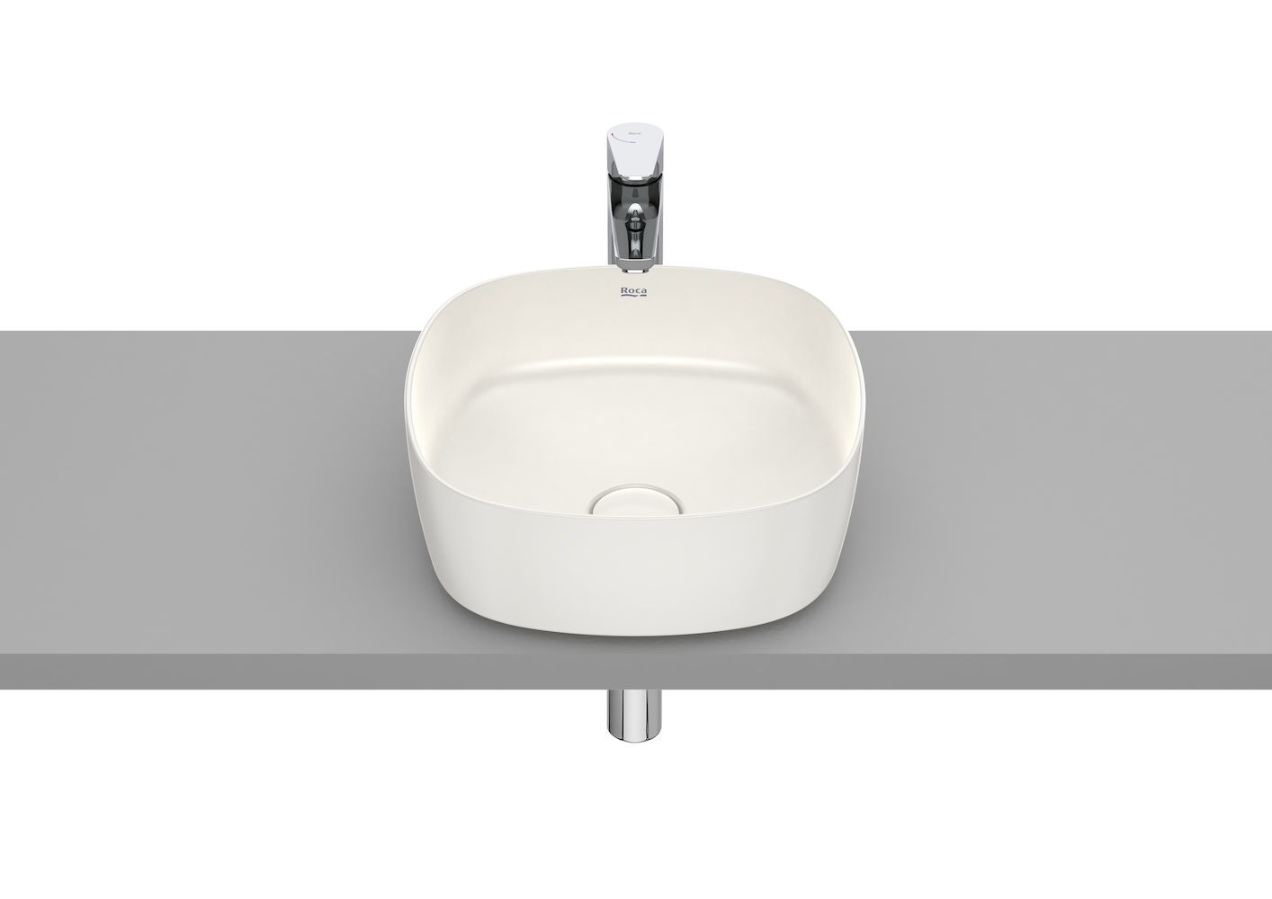 SOFT - Over countertop FINECERAMIC® basin-BEIGE 370 x 370 x 140 mm BEIGE