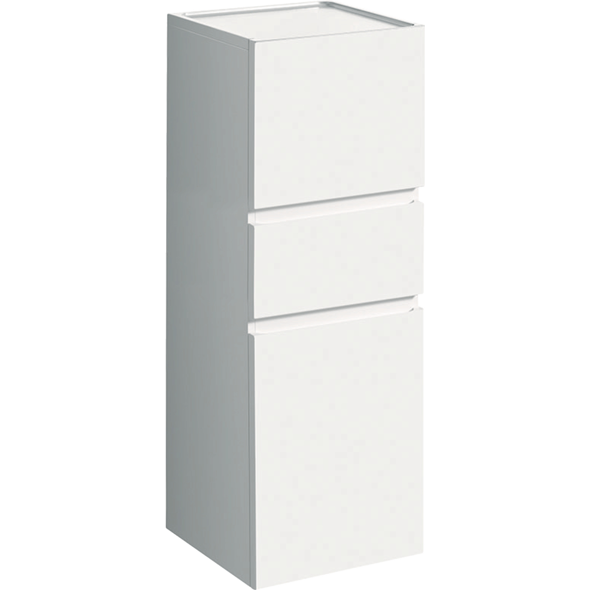 Renova Plan medium cabinet with two doors,1 drawer - White 