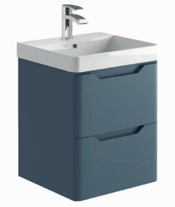 Brun 500 Wall Hung vanity Unit & Basin - Blue