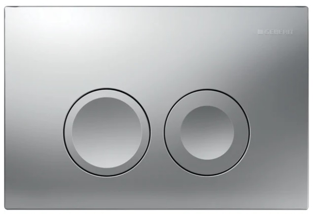Geberit Delta25 flush plate for dual flush - Matt Chrome-plated