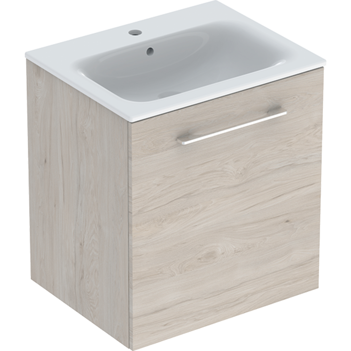 Selnova Square Vanity Basin With Cabinet, One Drawers 600mm - Light hickory