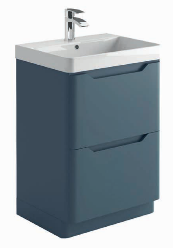 Brun 600 Floor Standing Vanity Unit & Basin - Blue