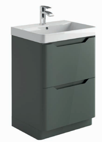 Brun 600 Floor Standing Vanity Unit & Basin - Anthracite