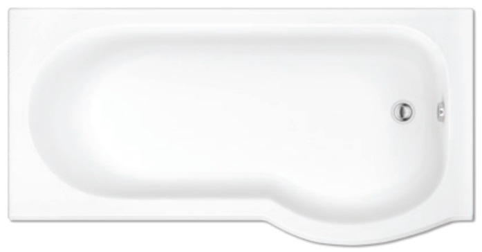 G Shower Left Hand With P Shape Bath 1700mm, Front Panel & Screen 21.SB17RP