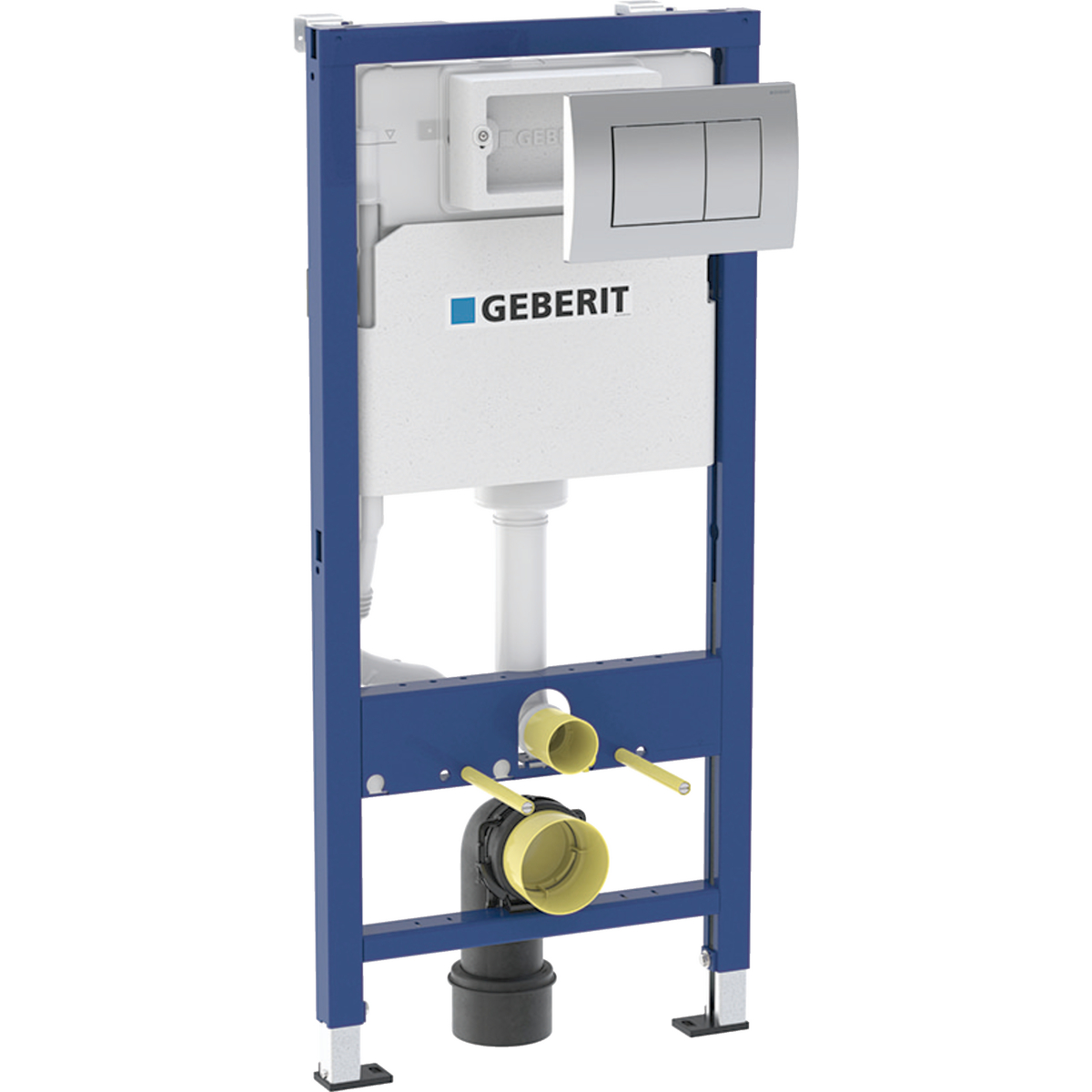 Duofix frame for wall-hung WC 112 cm with Delta concealed cistern 12 cm Delta30 flush plate