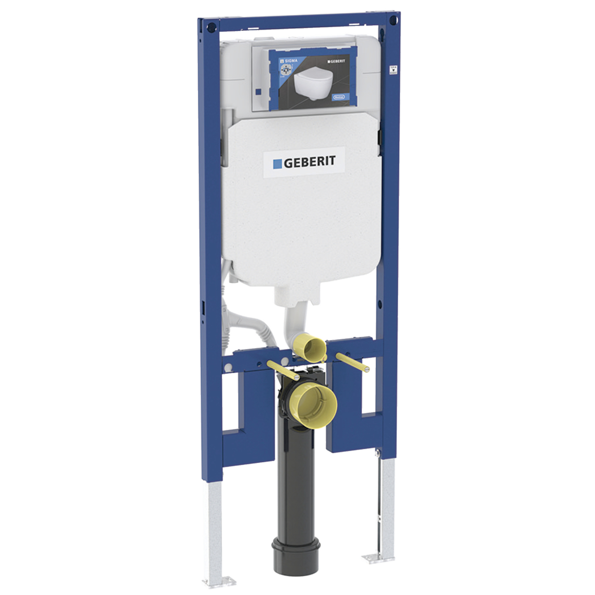 Duofix element for wall-hung WC, 114 cm, with Sigma concealed cistern 8 cm