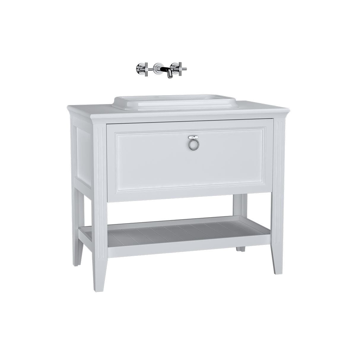 Valarte Washbasin Unit - 100cm - Matt white