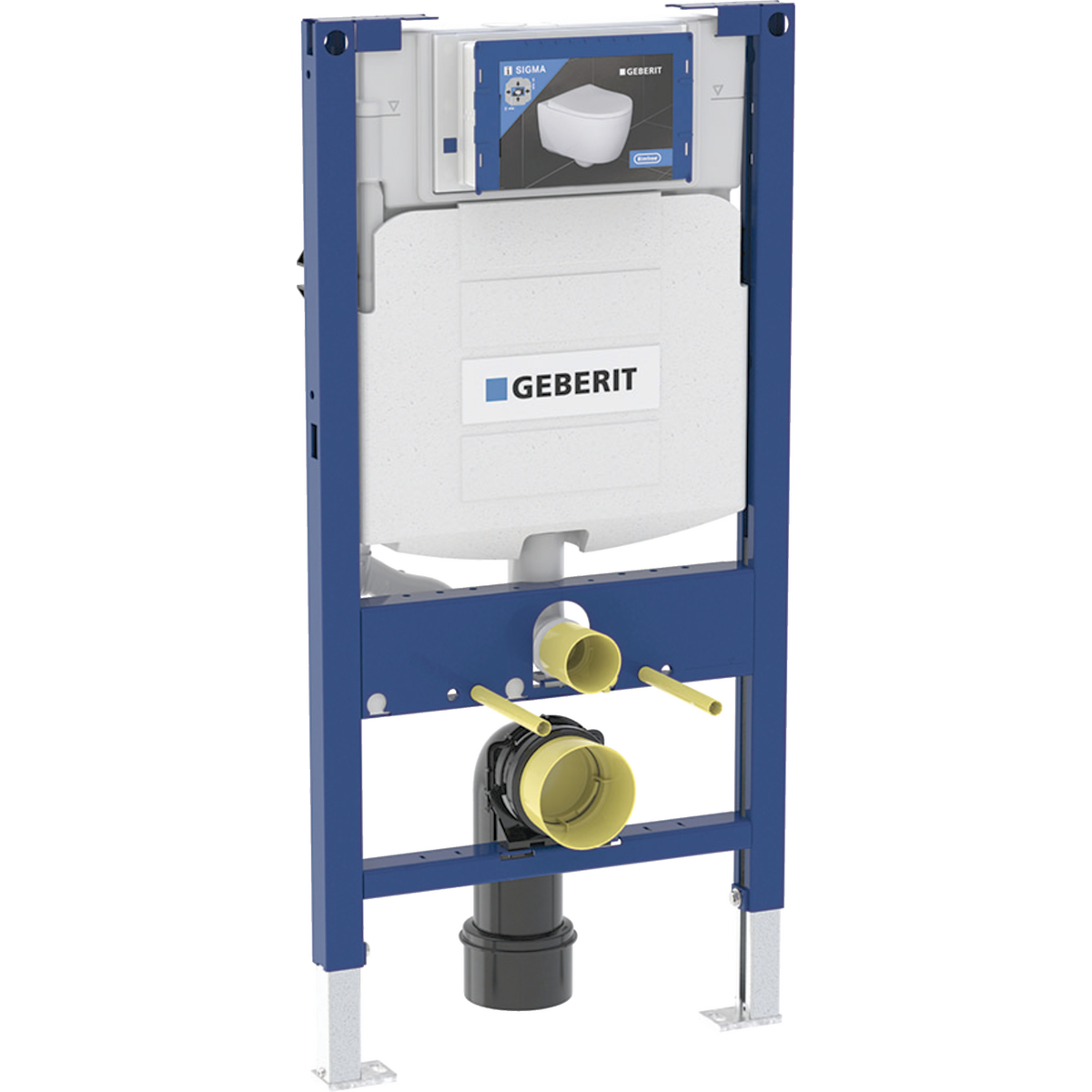 Duofix frame for wall-hung WC 98 cm with Geberit Sigma concealed cistern 12 cm