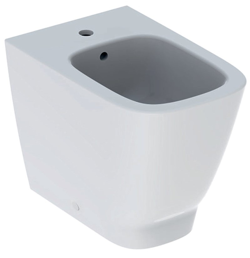 Geberit Smyle Square Floor-Standing Bidet; Back To Wall ;Semi Shrouded; 1 Tap