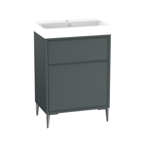 Arlington 600 Freestanding Vanity Unit - Matt Viridian Green