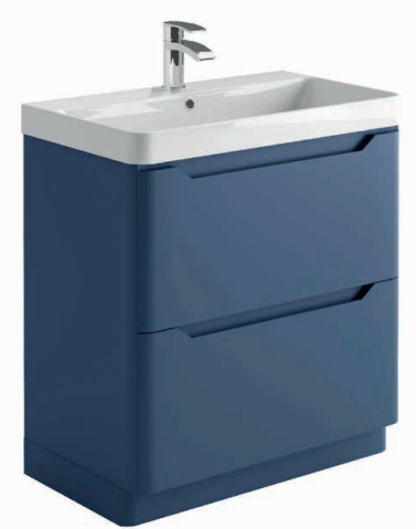 Brun 800 Floor Standing Vanity Unit & Basin - Blue