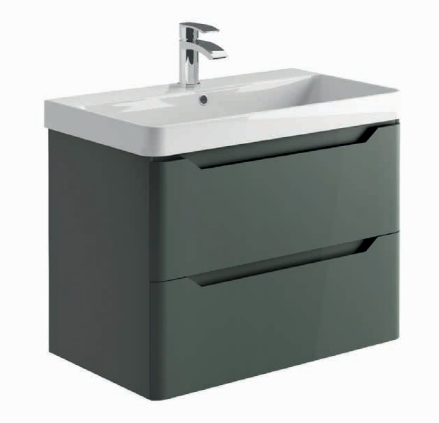 Brun 800 Wall Hung Vanity Unit & Basin - Anthracite