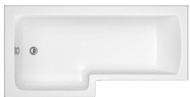 Trojan 1700mm Cube Solarna L Shower Bath Pack - Right Hand (incl. bath, front panel & screen) 