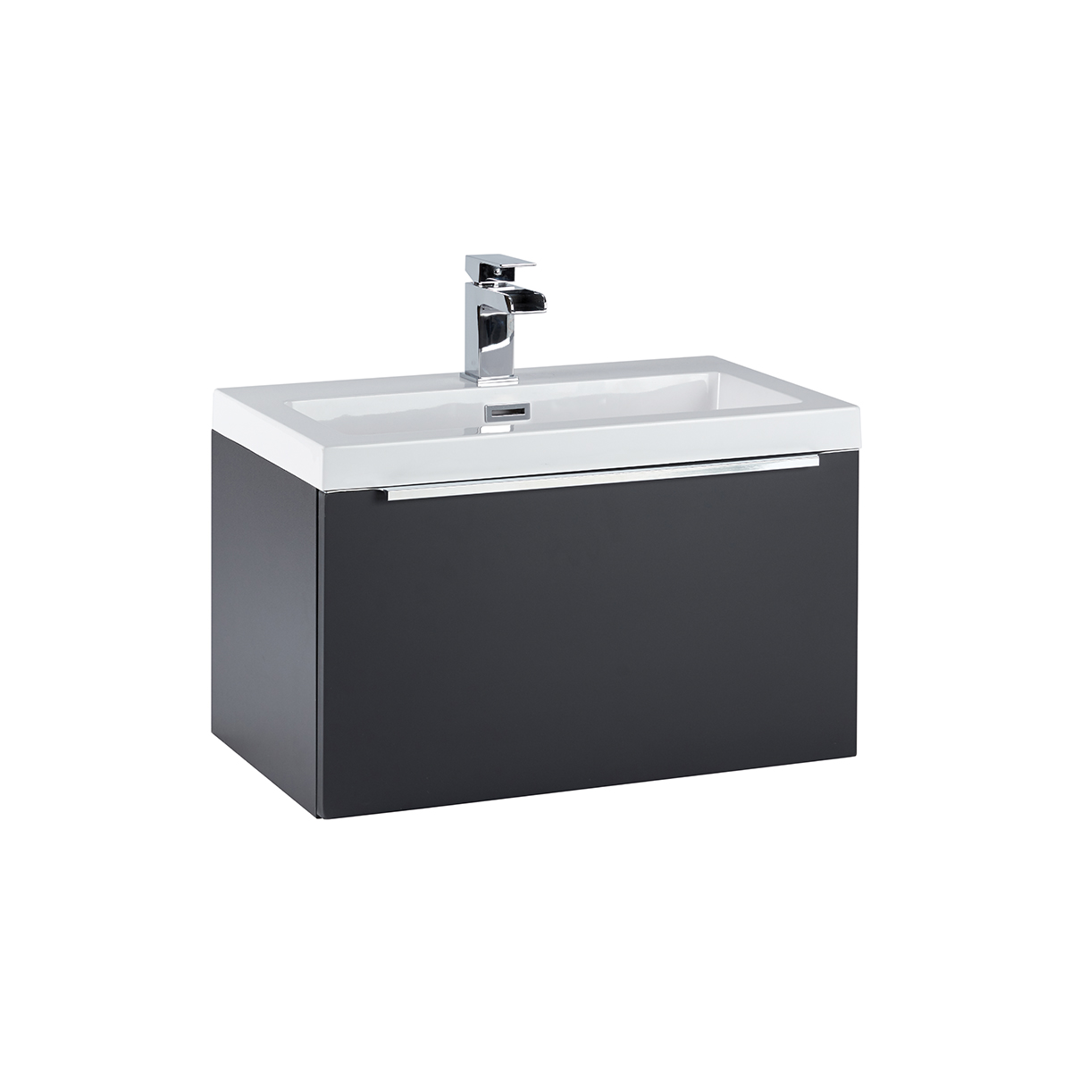 Fondor 600 Wall Hung Vanity Unit & Basin - Matt Grey