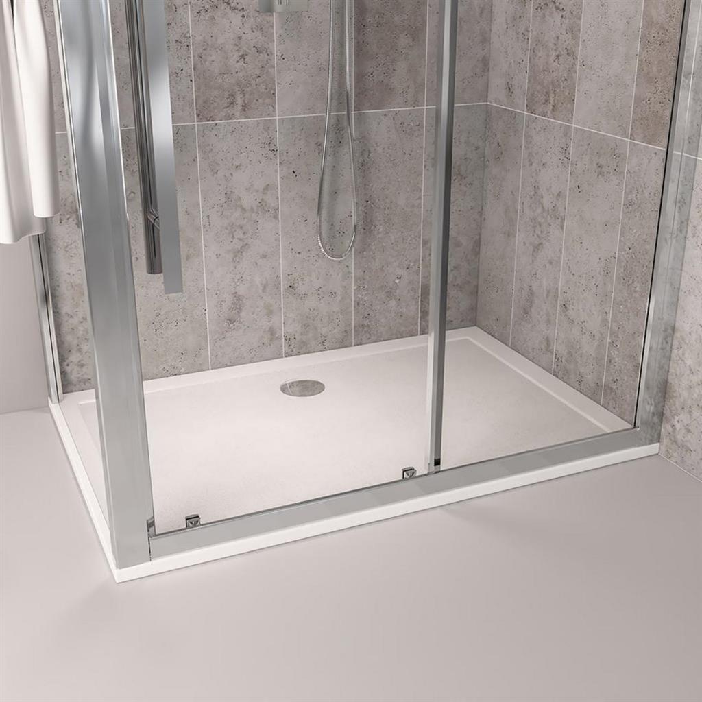 Corsair Anti-Slip 1100 x 900mm 28mm Rectangular Shower Tray - White