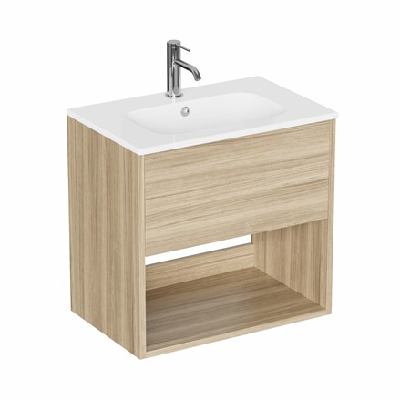 Hackney 600 Furniture Unit & Basin 1TH - Cherry Wood