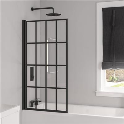 ShowerSculpt 6mm Framed Hinge Bath Screen 800x1400mm MB