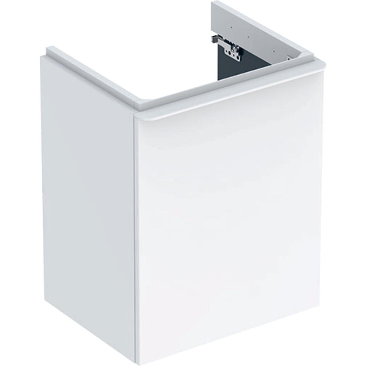 Smyle Square 500mm washbasin unit RH door white