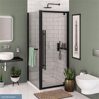 ShowerSculpt Side Panel Towel Rail 760mm MB