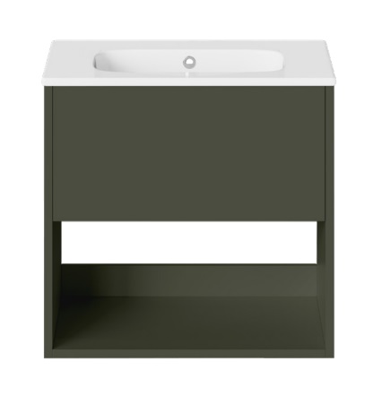 Hackney 600 Furniture Unit & Basin NTH - Earthy Green