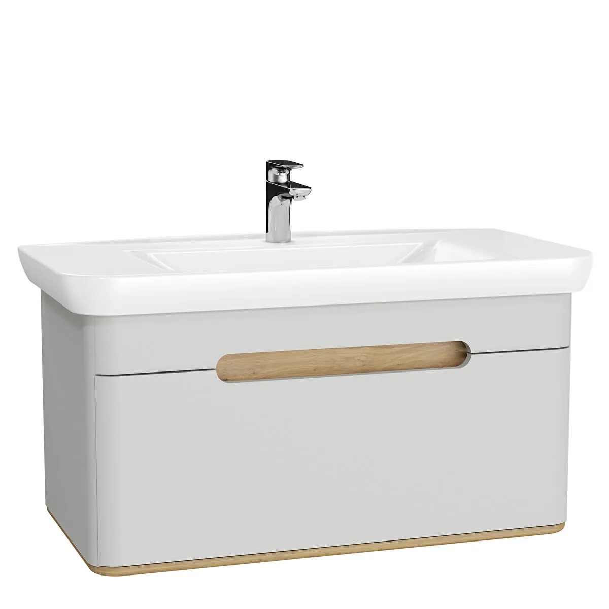Sento Matt Light Grey Washbasin Unit - 100 cm