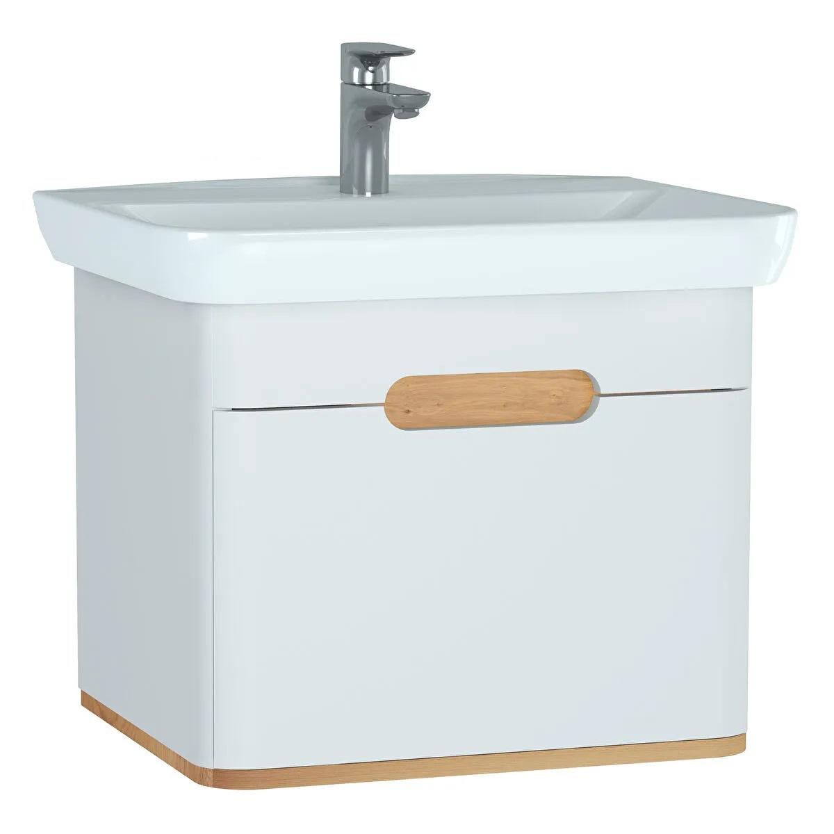 Sento Matt White Washbasin Unit - 65 cm