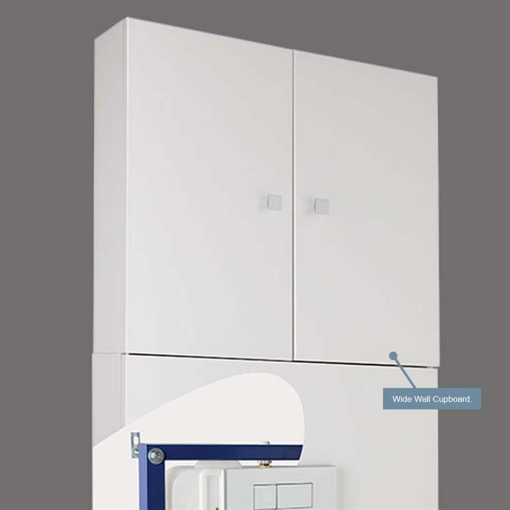 Oslo wide wall cupboard 690x165x700 White
