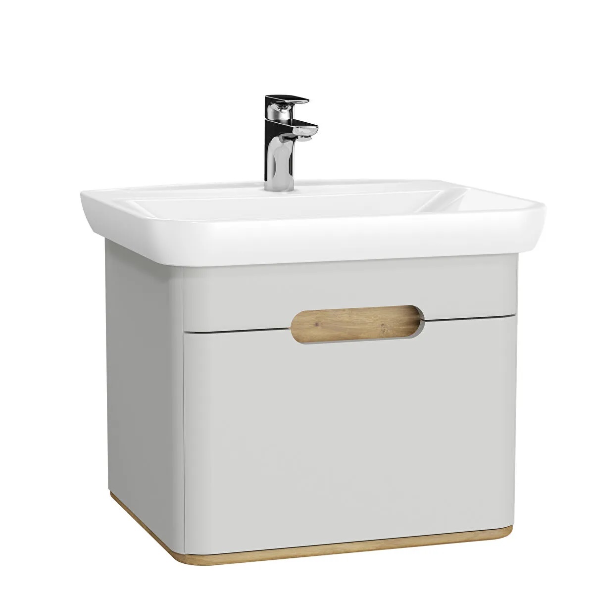 Sento Matt Light Grey Washbasin Unit - 65 cm