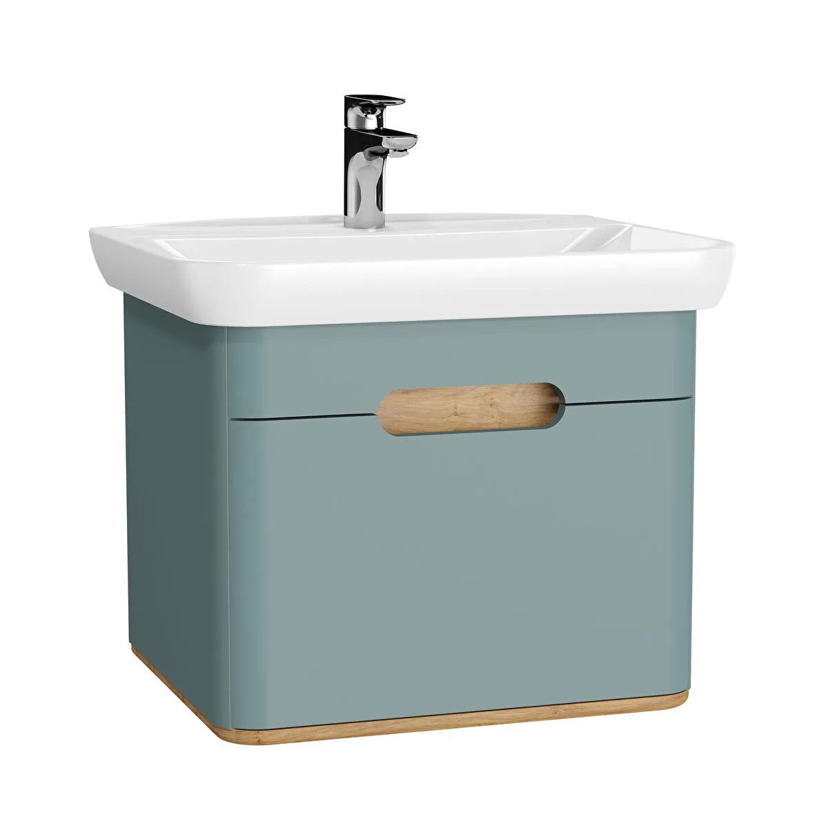 Sento Matt Fiyord Green Washbasin Unit - 65 cm