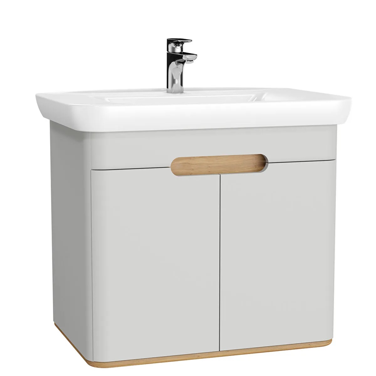 Sento Matt Light Grey Washbasin Unit - 80 cm