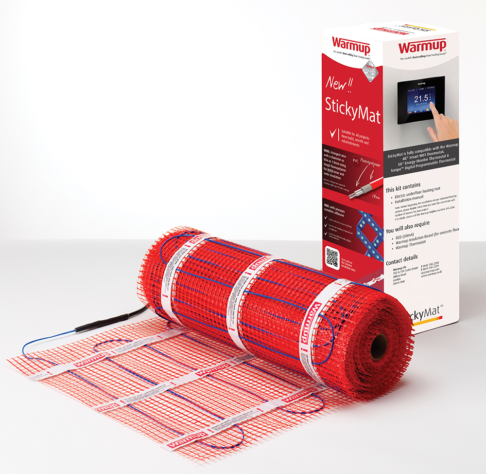 Warmup 150W Electric Underfloor Heating StickyMat System - 1m²