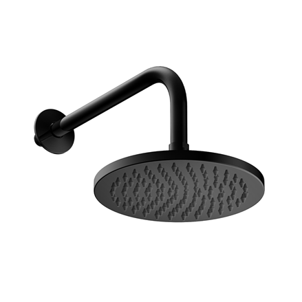 Hoxton Shower Head and Arm - Matt Black