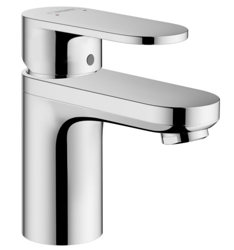 Vernis Blend Single lever basin mixer 70 with isolated water conduction and pop-up waste set