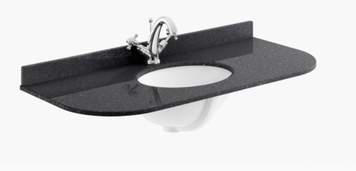 BAYC251 1000MM Marble Single Bowl With Radius 1 Tap Hole