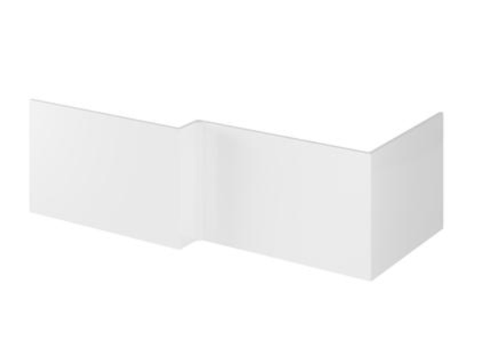 Hudson Reed Fusion Gloss White : 700mm Shower Bath End Panel
