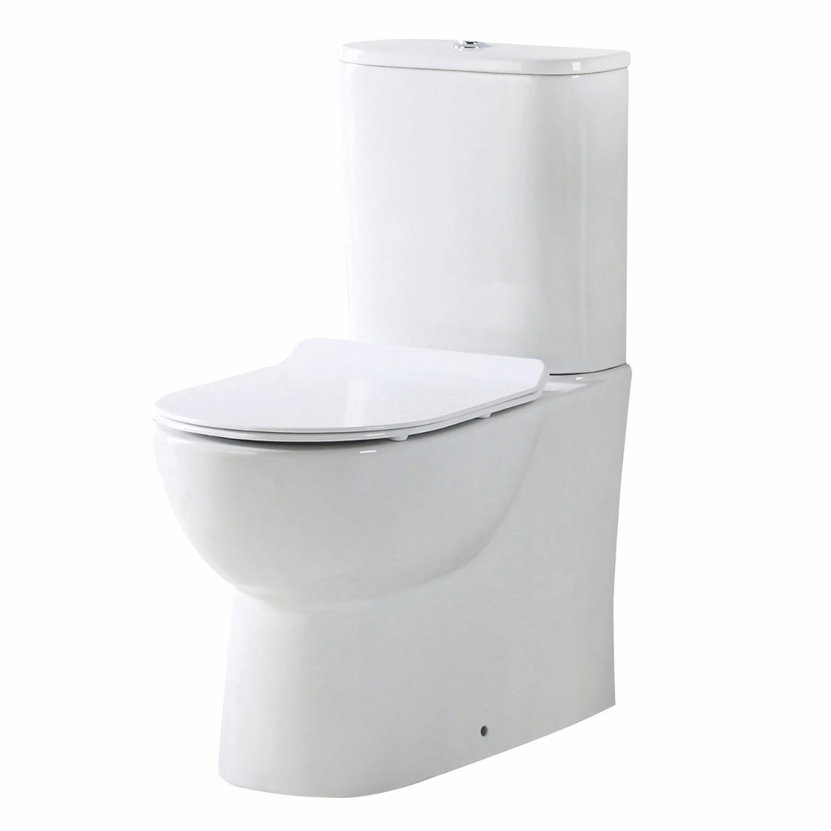 Bubble Rimless Close Coupled Toilet , cistern & seat