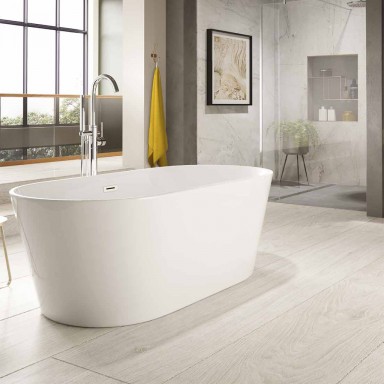 TROJAN HAMPTON FREESTANDING BATH 1600X800MM WITH WASTE