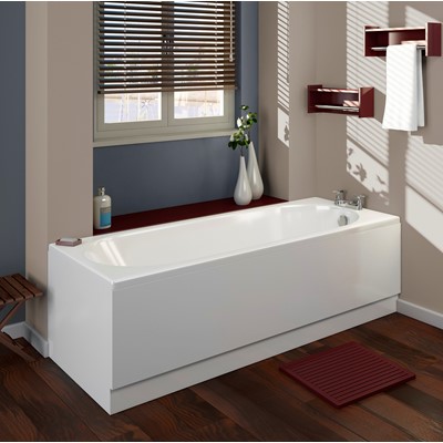 Cascade Single Ended Bath With NTH 1600X700mm