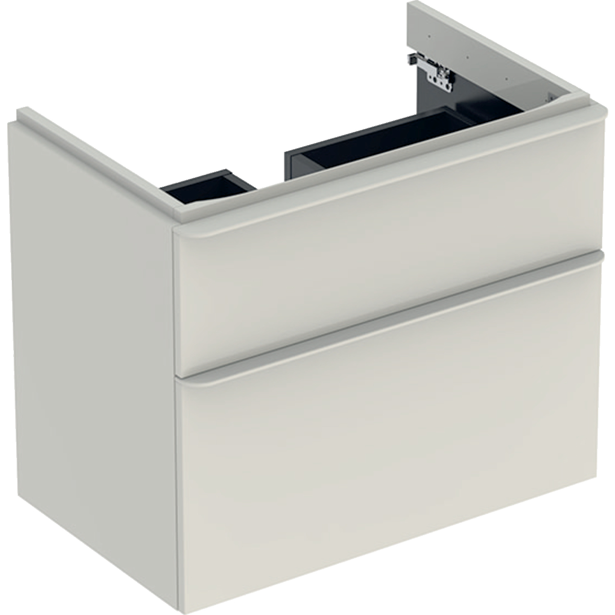 Smyle Square 750mm washbasin unit 2 drawer Sand