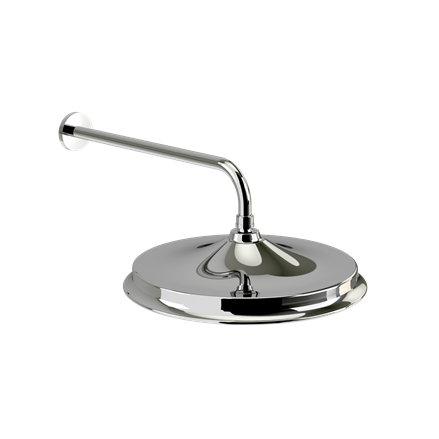 Riviera fixed AirBurst Shower Head with arm-12" AirBurst shower head and arm in Chrome