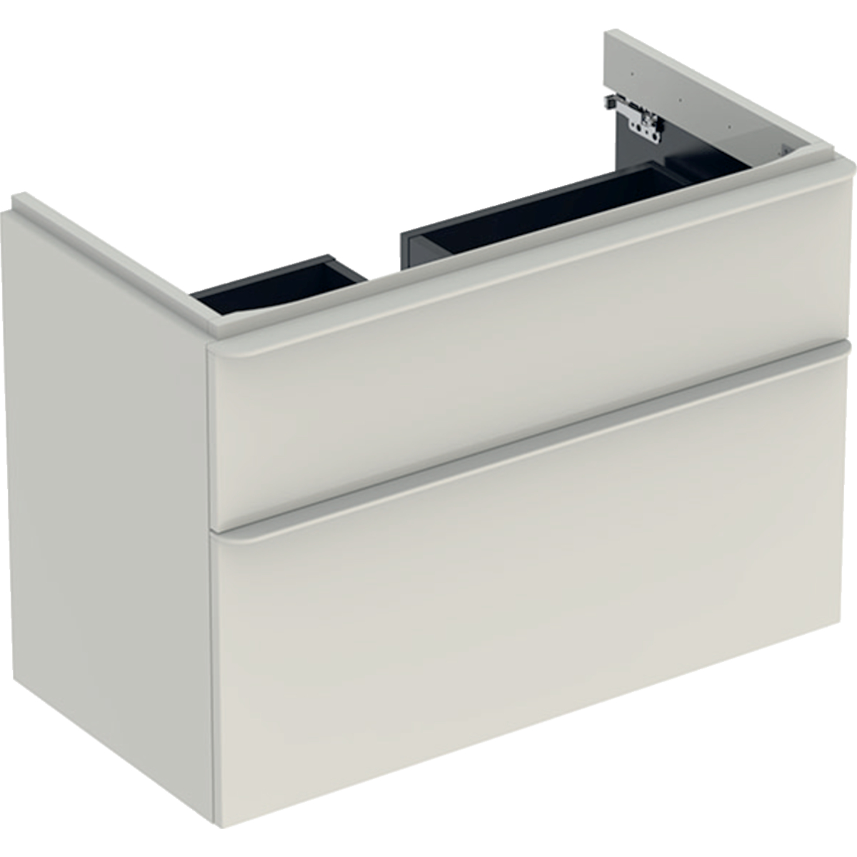 Smyle Square 900mm washbasin unit 2 drawer Sand