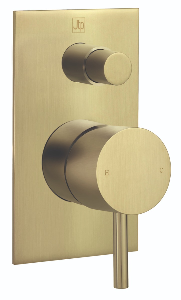 JTP - Vos single lever diverter valve, HP 1 Brushed Brass 