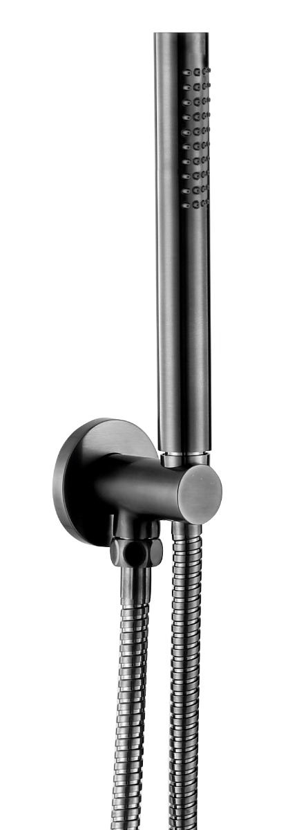 VOS Round Water Outlet with Holder, Metal Hose and Slim Handshower