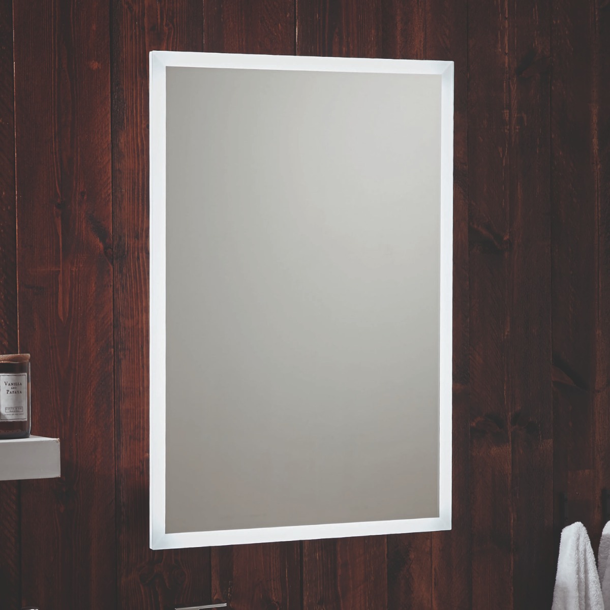 Mosca LED Mirror with Demister Pad and Shaver Socket and Bluetooth 500x700mm