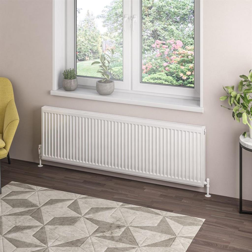 Type 21 Compact Panel Radiator 500 x 1600 Gloss White